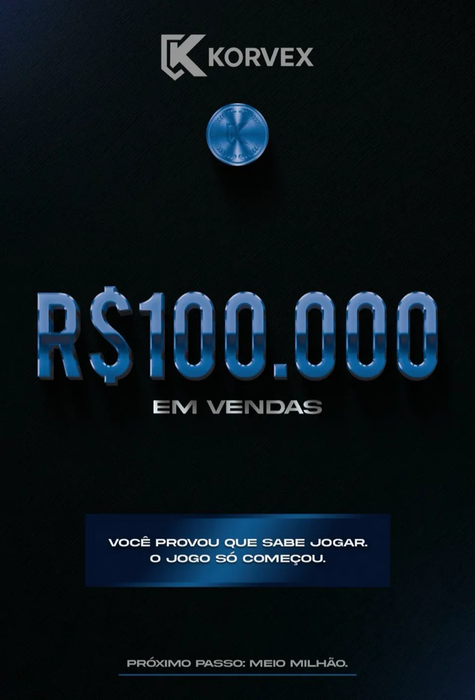 Placa de R$ 100 mil em vendas